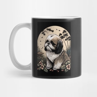 Super Cute Shih Tzu Portrait - Japanese style Mug